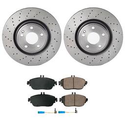 Mercedes Disc Brake Pad and Rotor Kit - Front (320mm) (Ceramic) (EURO) 0084200320 - Akebono Euro Ultra-Premium 4115231KIT